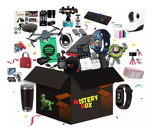 Caja Misteriosa + Productos Sorpresa Tecnología Pack X4