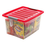 Organizador Plastico Con Tapa 18 Lts Varios Colores