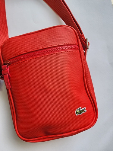 Bolsa Mariconera Riñonera Bandolera Neceser Lacoste Roja