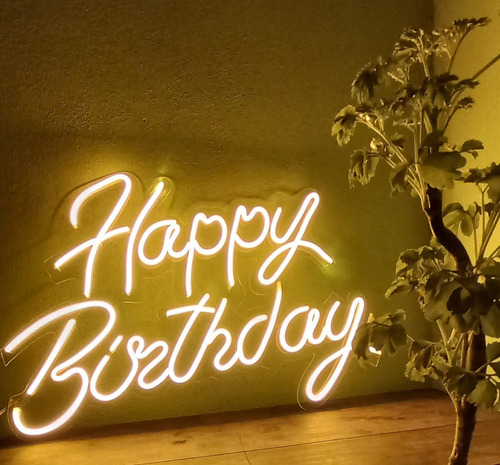 Cartel Neon Flex Happy Birthday