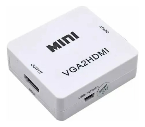 Adaptador Convertidor Para Vga A Hdmi 1080p Audio Y Video