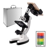 Kit Microscopio Cientifico Laboratorio Escolar 1200x