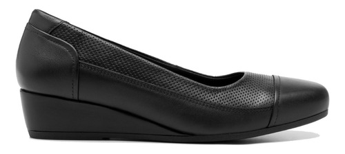 Zapato De Confort Cuña Mujer Flexi Piel Negro - 127002