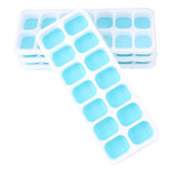 Pack 3 Bandeja Cubetera Hielo Silicona Hielera Molde Cubitos