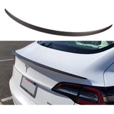 Para Tesla Model Y Spoiler Real Fibra De Carbono Tronco Aler