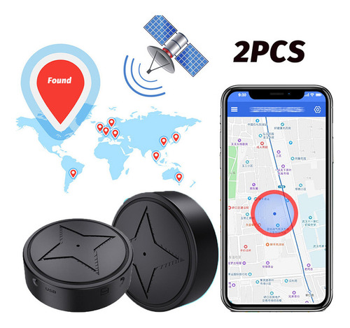 2 Peças Portátil Rastreador Gps Espião Profissional