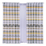 Cortina Decorativa Estampada Azpen Colchas Concord