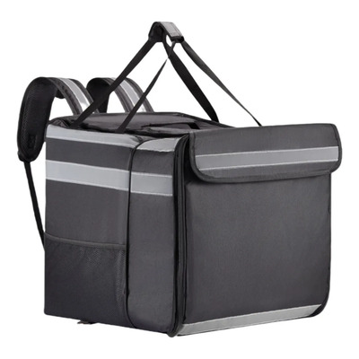 Mochila Térmica Delivery Tamaño Extra Grande Aislada Impermeable Negra Para Comida Pizza Y Repartidores Compatible Con Uber Eats Rappi Didi Food | Envío gratis