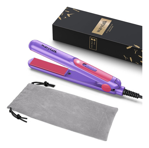 Mini Plancha Para Cabello Wavytalk, Doble Voltaje, Púrpura