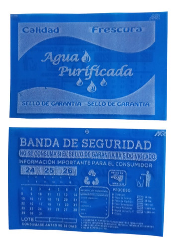 Sello De Garantía Especial Azul Traslúcido Corte 7