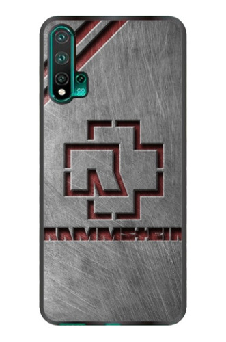 Funda Protector Para Huawei Rammstein Banda Rock Gris Cruz