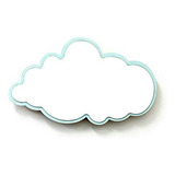 Espejo De Seguridad En Nube Azul Con Luz Led - Decoración De