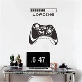 Vinilo Decorativo Para Pared Gamer Joystick Loading 85x85cm