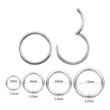 Kit 3 Piercings Argola Click 1.2mm Aço Cirúrgico Orelha