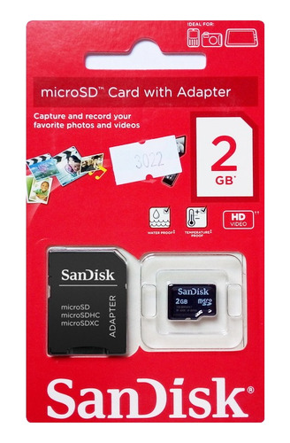 Cartão De Memória Micro Sd 2gb Tf / Classe 2