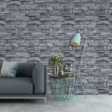 Papel Mural Pvc Piedra Gris Dos Tonos 12 M2 Fefe's Home