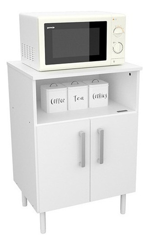 Mueble De Cocina Mosconi Porta Microondas Alacena Organizador Color Blanco
