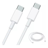 Cabo Duplo Usb-c Para Macbook E iPad Pro 2 Metros - Branco