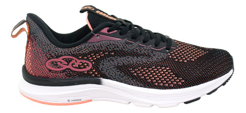 Zapatilla Olympikus Veloz 2 Negro/hibisco Mujer Deporfan