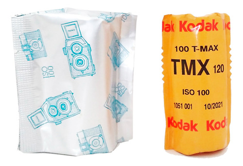  Rollo Kodak Tmax100 Byn + Rollo Color Cn100 120 Película