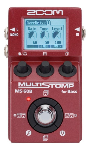 Zoom Ms-60b Pedal Multi Efecto Para Bajo