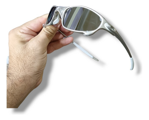 Óculos De Sol Juliet Prata Plasma Lente Espelhada  Metal 