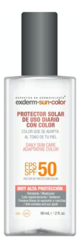 Protector Solar Fps50 Tono Medio Exderm Sun Color 