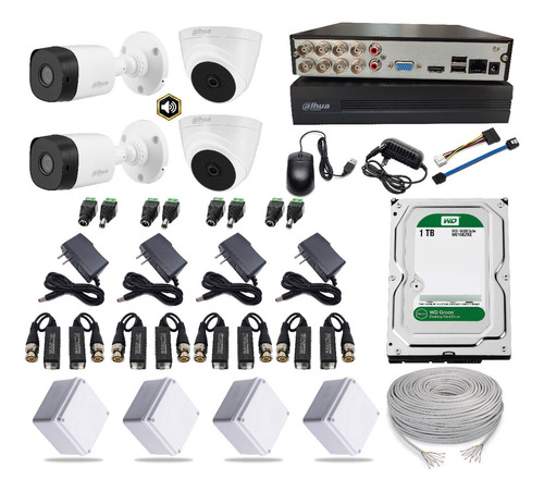 Camaras Seguridad Kit 8 Dahua 1080 + 4 Cám Con Audio + D 1tb