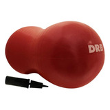 Pelota Mani Con Inflador Drb Color Rojo