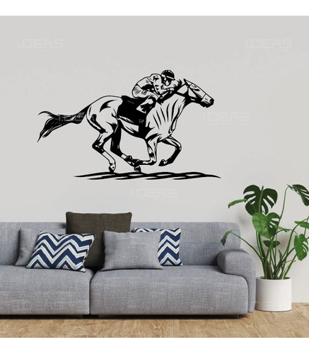 Vinil Decorativo Caballo De Carreras Apuestas Caballos 