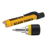 Kit Klein Tools Probador Voltaje Desarmador Matraca 6 En 1