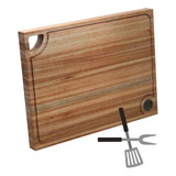 Tabla Para Asado Picada Madera Eucalipto Bbq Grill 40x30