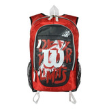 Mochila Wilson Running Bici Trekking Liviana Correr Escuela Color Rojo