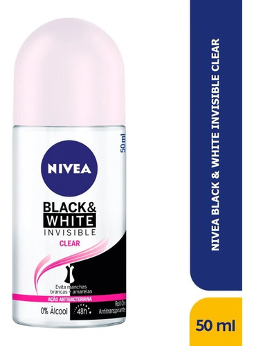 Desodorante Nivea Roll On Black&white W - mL a $264