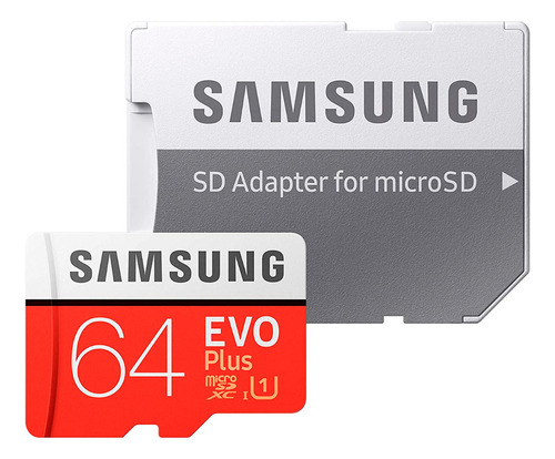 Memoria Micro Sd Samsung Evo Plus 64gb Adaptador Mb-mc64ga/a