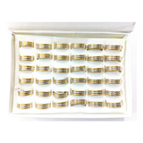 Caja X 36 Anillos Alianza Acero Inoxidable Nro17 Al 20