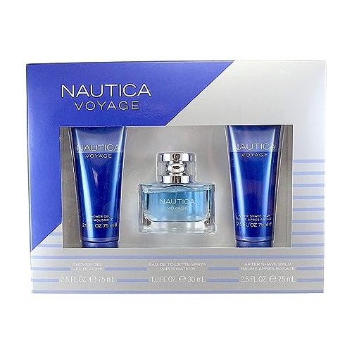 Nautica Voyage 3pc Set - 1.0oz Eau De Toilette + 2.5oz Showe