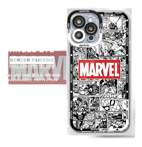 Funda De Teléfono Marvel Hero Cartoon Para iPhone 13 12 14 1