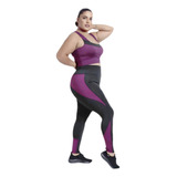 Conjunto Feminino Plus Size Roupa Para Academia Legging  Top