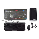 Kit Teclado Y Mouse Gamer Aureox Lifelight Pad Gaming Gc1000