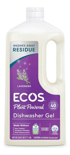 Gel Lavavajillas Ecológico Wave, Lavanda, 40 Oz.