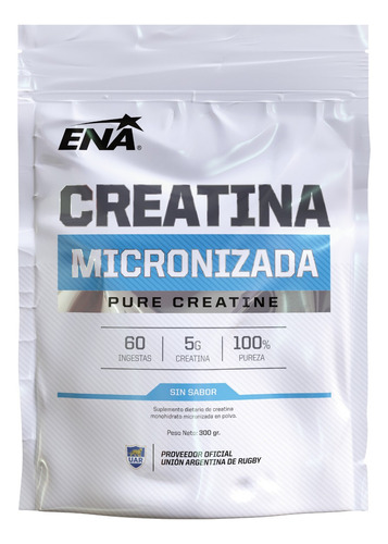 Suplemento En Polvo Ena Sport Creatina Micronizada 100% Pura En Doypack De 300g Sabor Neutro