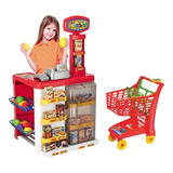 Mercadinho Infantil Supermarket   Carrinho Compra + Brinde