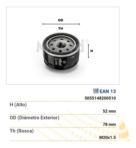 Filtro Aceite Renault Clio Gala Logan Megane Scenic Symbol Foto 2