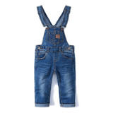 Overol De Denim Regulable Color Azul Para Niños