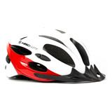 Capacete De Ciclismo Absolute Nero Com Led Mtb Speed Cores Cor Branco/vermelho Tamanho M (52-57cm)