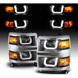 Par Faros Lupa Led U Chevrolet Cheyenne Silverado 2014 2015