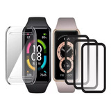 Funda + 3 Micas Para Huawei Band 8 Case Protector Tpu