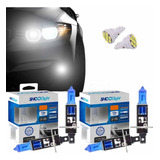 Kit 4 Lampadas Super Branca 8000k Farol E Milha + Led T10