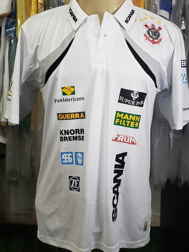 Camisa Corinthians Scania Fórmula Truck Anos 2000 Branca 